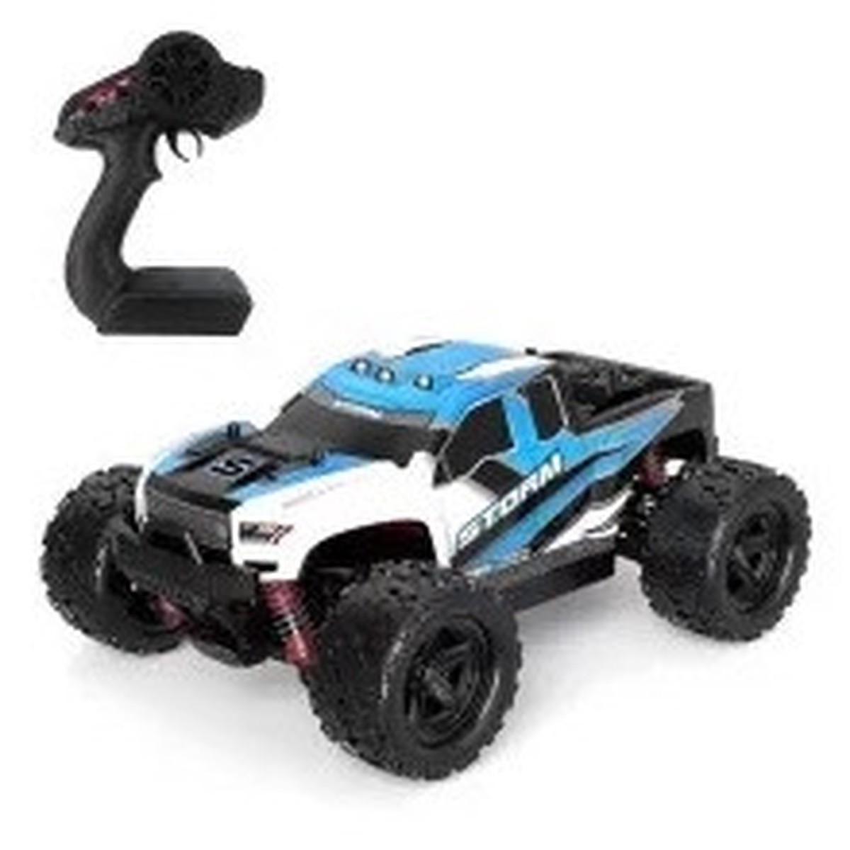 1:18 Storm Brushed Monster Truck blue 7.4V Li-Ion USB charge by HoSpeed