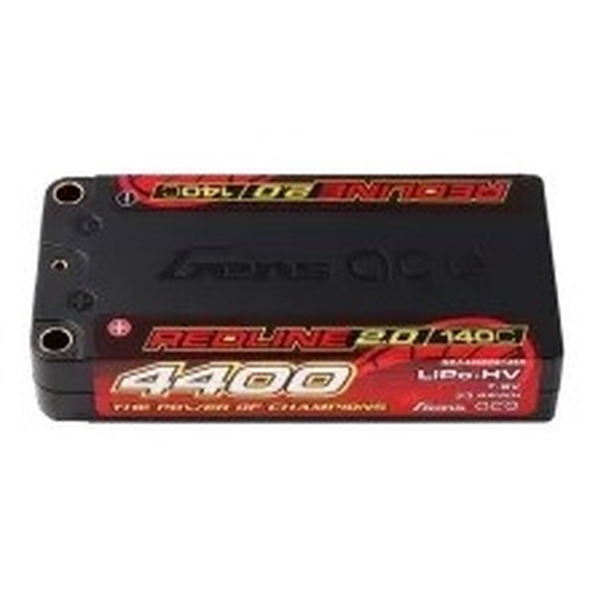 Gens ace Redline 2.0 4000mAh 2S 140C 7.4V HardCase 130# Shorty Lipo Battery with 5.0mm bullet 96.54x46.42x19.73mm 174g