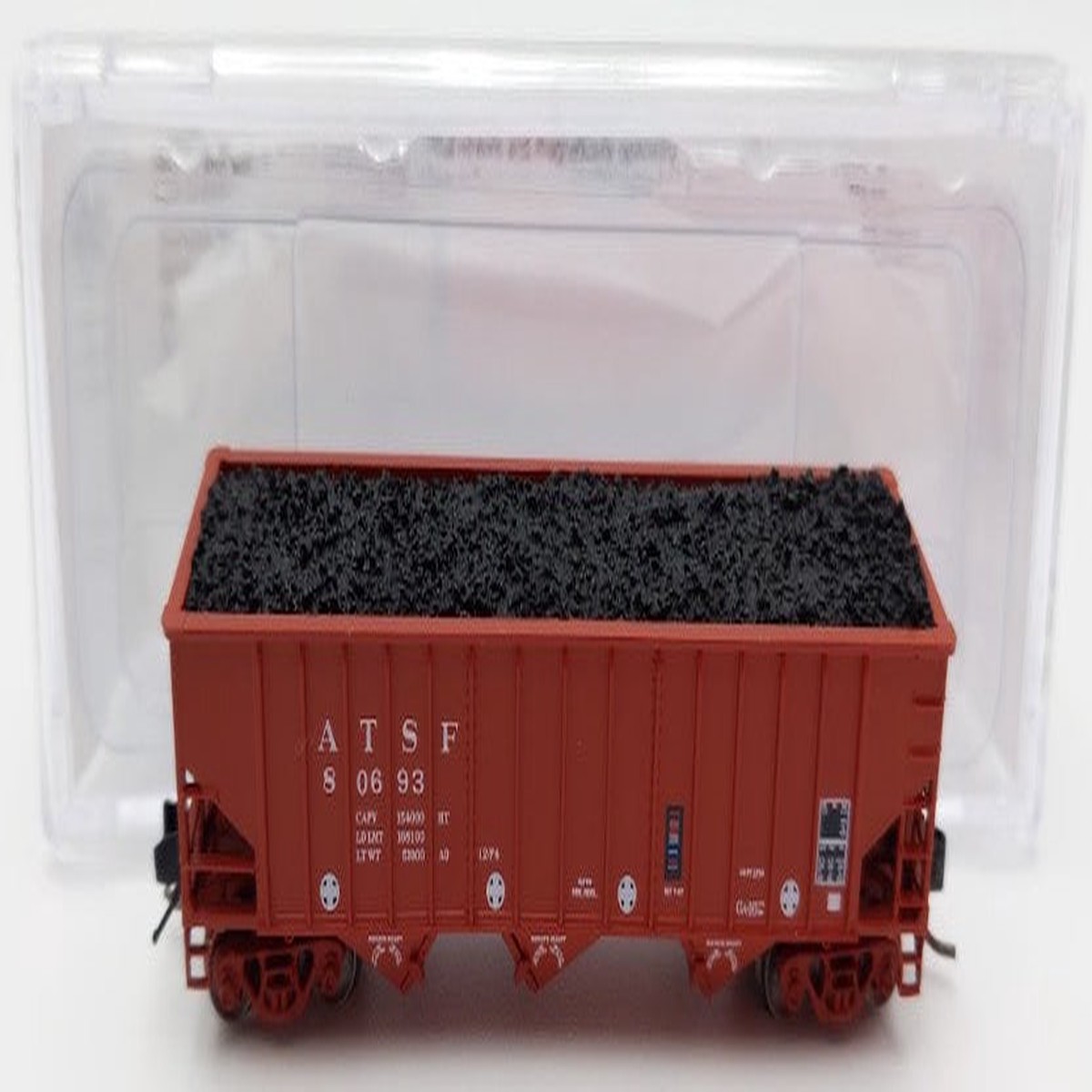 Bluford Shops 14670 N Scale Santa Fe 14-Panel Rib Side 3-Bay Hopper Car #80693 EX/Box