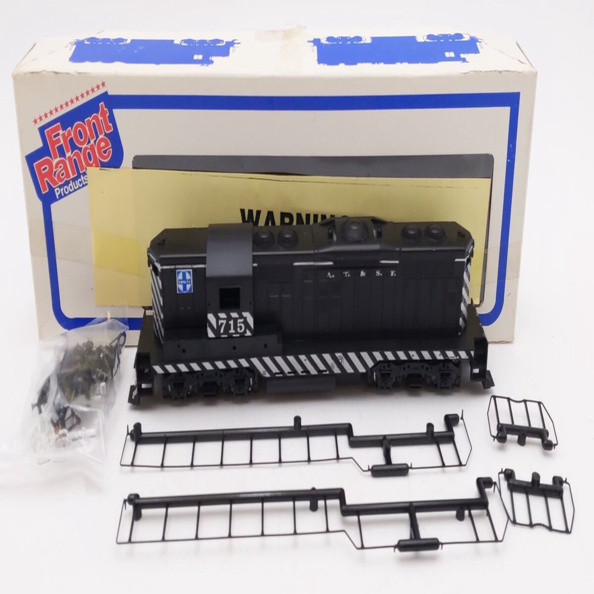 Front Range 9107 HO Scale Santa Fe GP-9 Powered Zebra Diesel Locomotive #715 VG