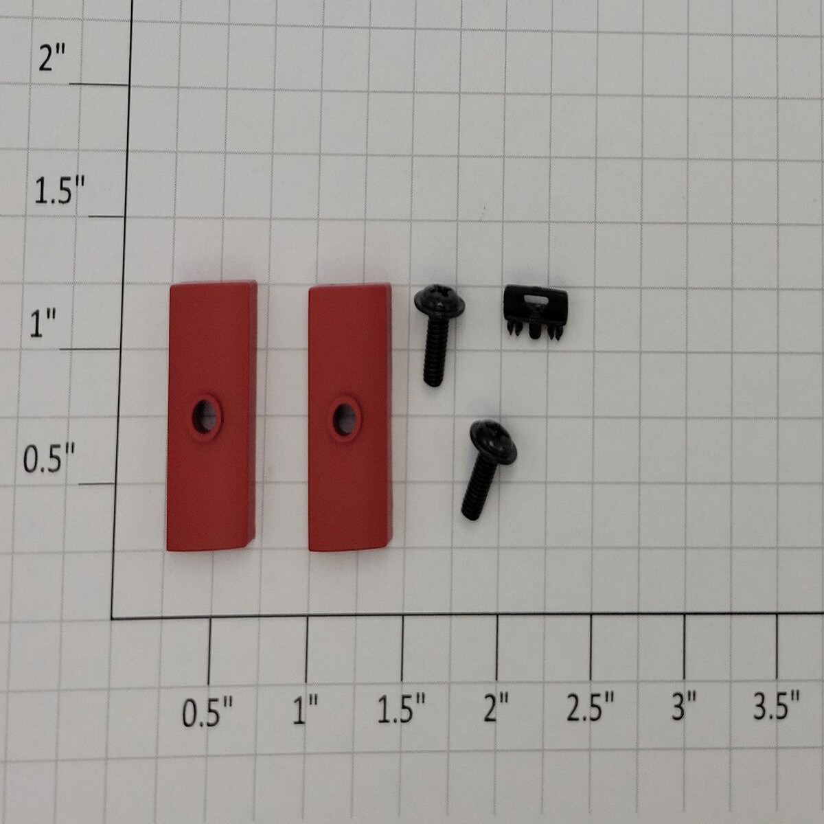 Lionel 17588-235 O Gauge Husky Stack Red Truck Spacer with Screws (Pair of 2)