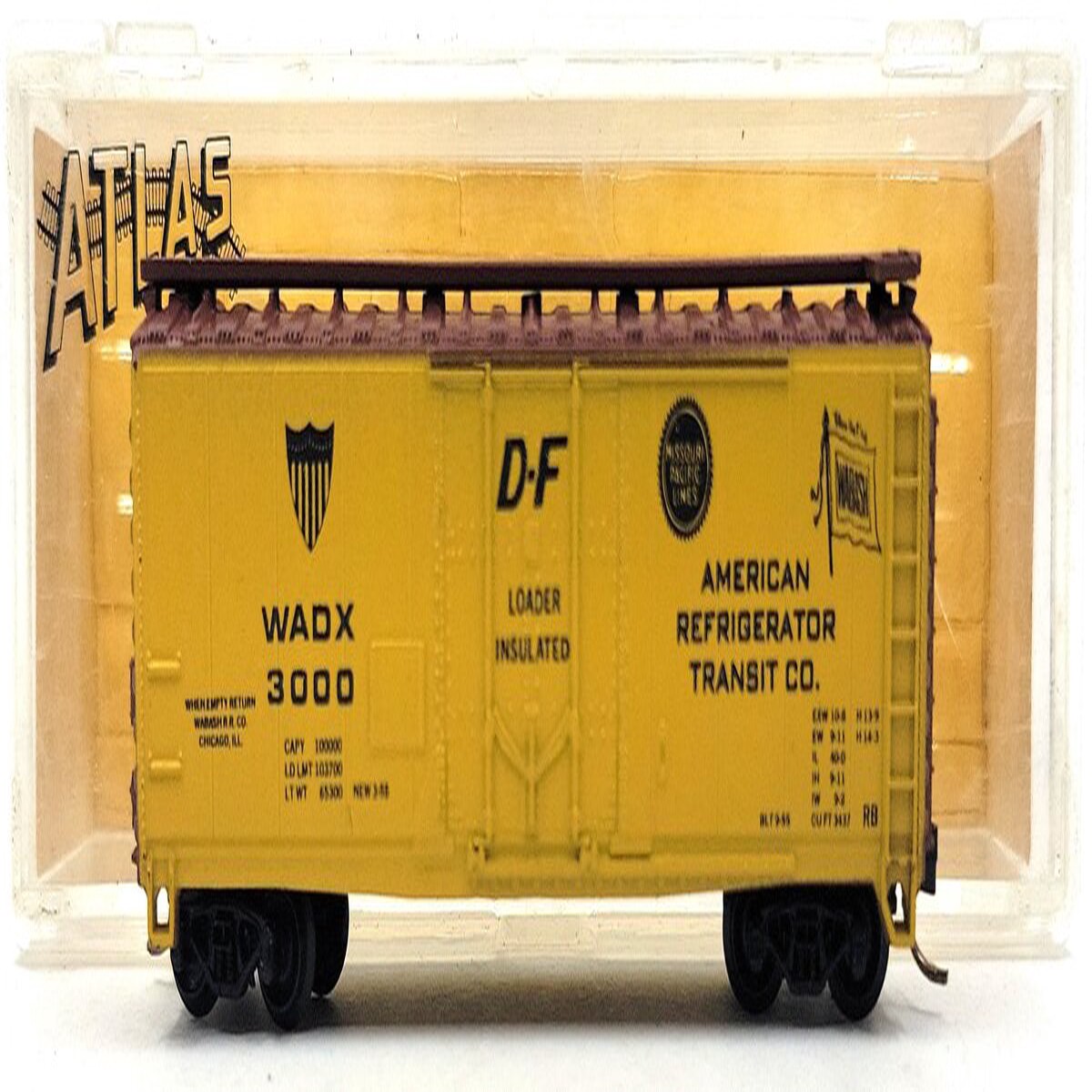 Atlas 3326 N Scale American Refrigerator Transit 40' Boxcar #3000 LN/Box