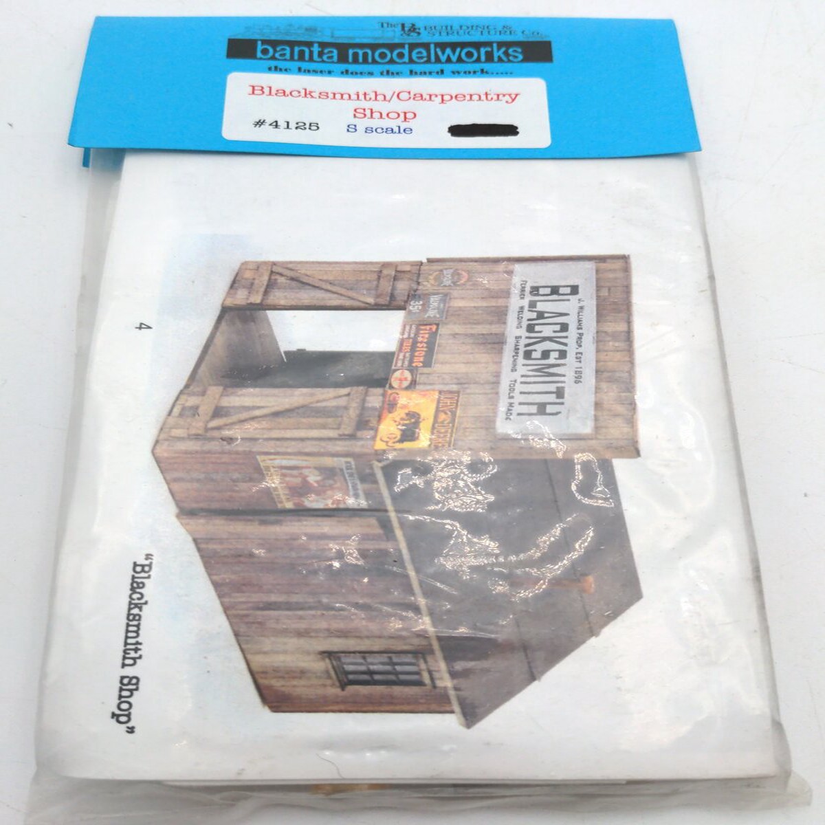 The Building & Structure 4125 S Scale Blacksmith/Carpentry Shop Building Kit