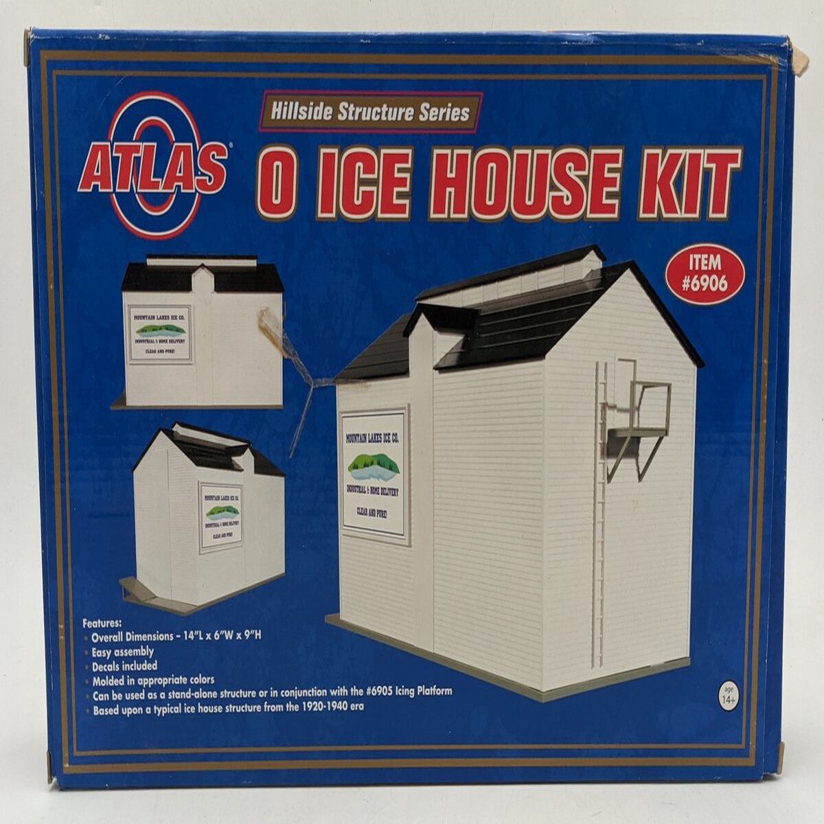 Atlas 6906 O Scale Hillside Structure Series Ice House Kit NIB