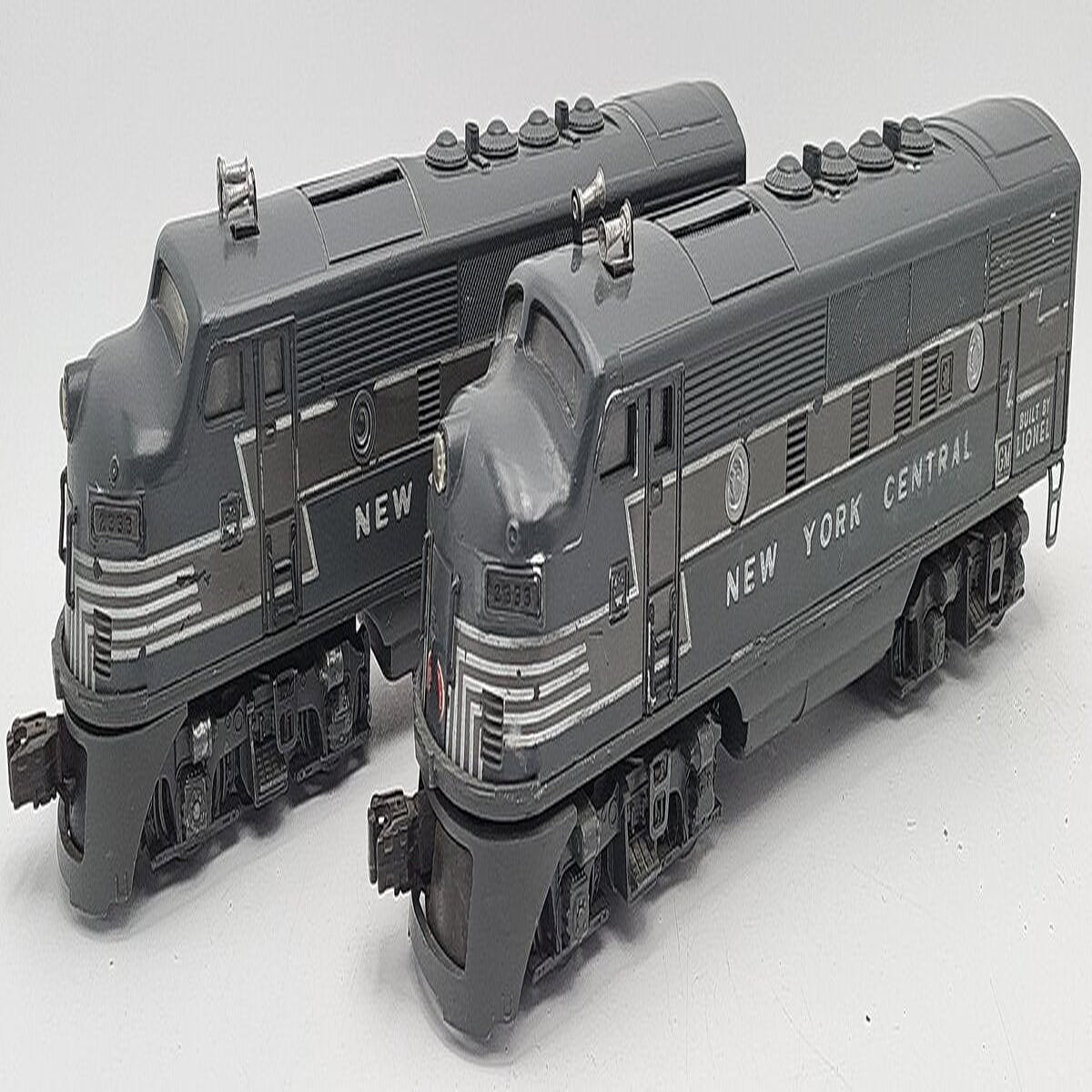 Lionel 2333 Vintage O New York Central F-3 AA Diesel Set - Rubber Stamped EX