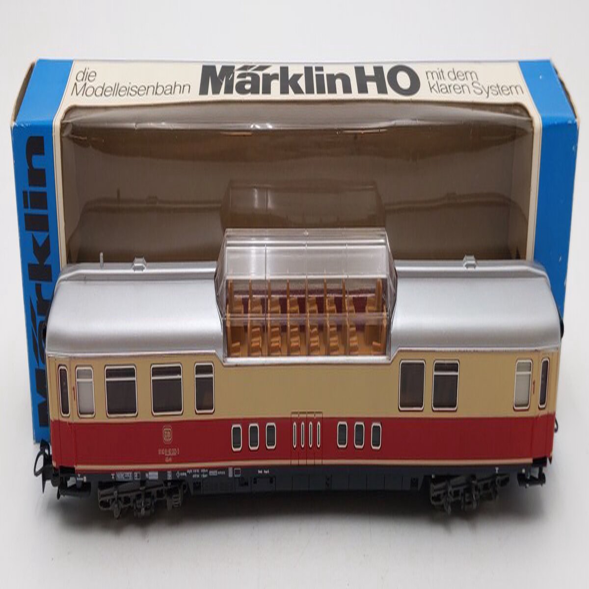 Marklin 4099 HO DB Red and Cream Vista Dome Car EX/Box