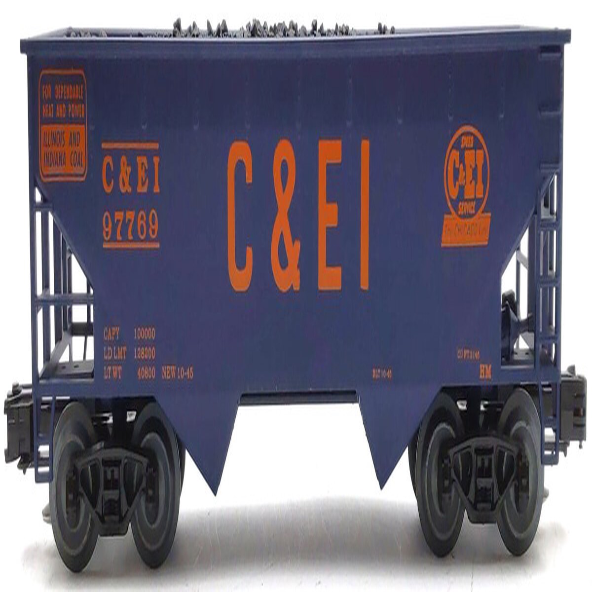 Weaver 97769 O Gauge Chicago & Eastern Illinois 2-Bay Offset Hopper VG