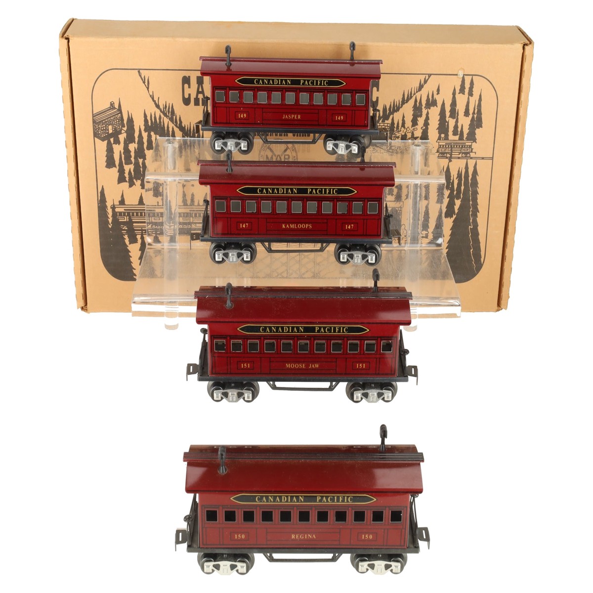 Marx 51931 O Gauge Canadian Pacific Passenger Cars (Set of 4) EX/Box