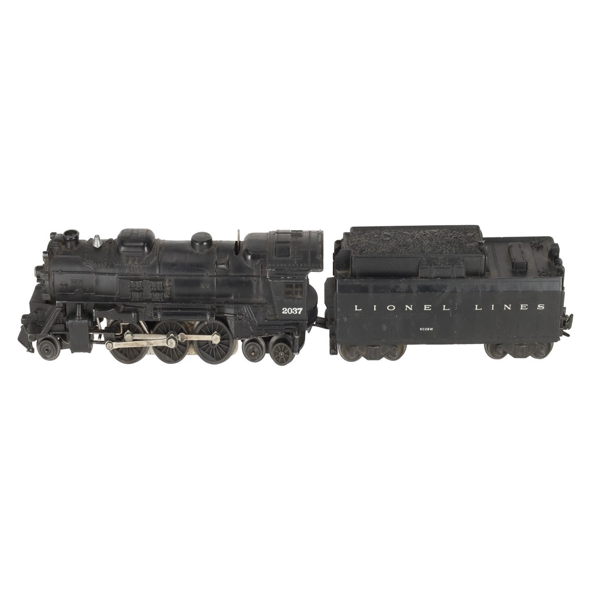 Lionel 2037 Vintage O 2-6-4 Diecast Steam Locomotive and 6026W Tender VG