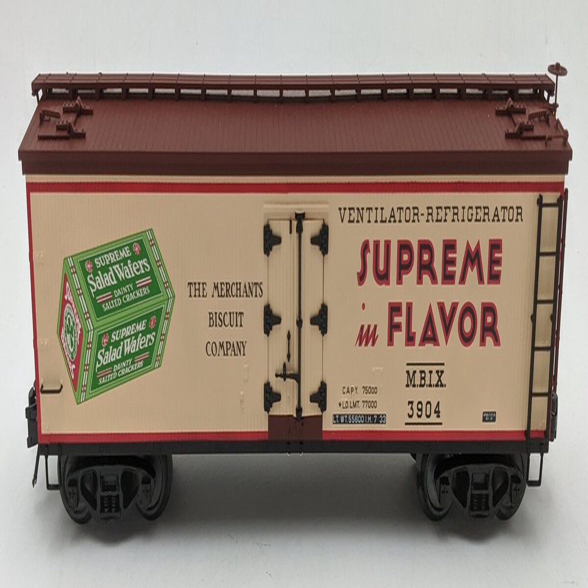 Atlas 8103-2 O Scale Merchants Biscuit 40' Woodside Reefer #3904 (3-Rail) VG