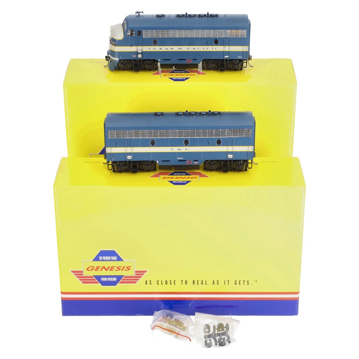 Athearn G1620 HO Texas & Pacific F-7A/F-7B Locomotive Set LN/Box