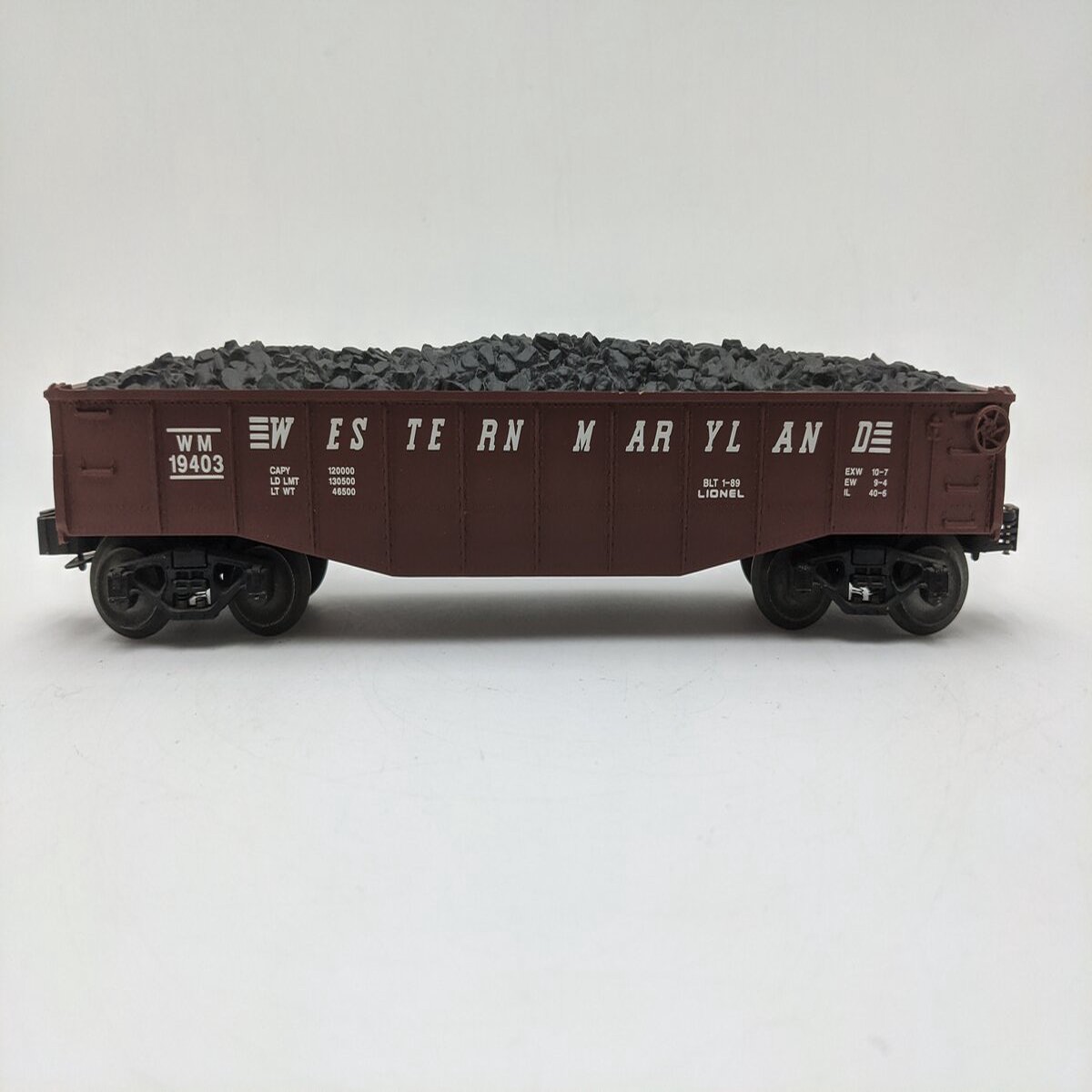 Lionel 6-19403 O Gauge Western Maryland Gondola with Coal Load #19403 EX
