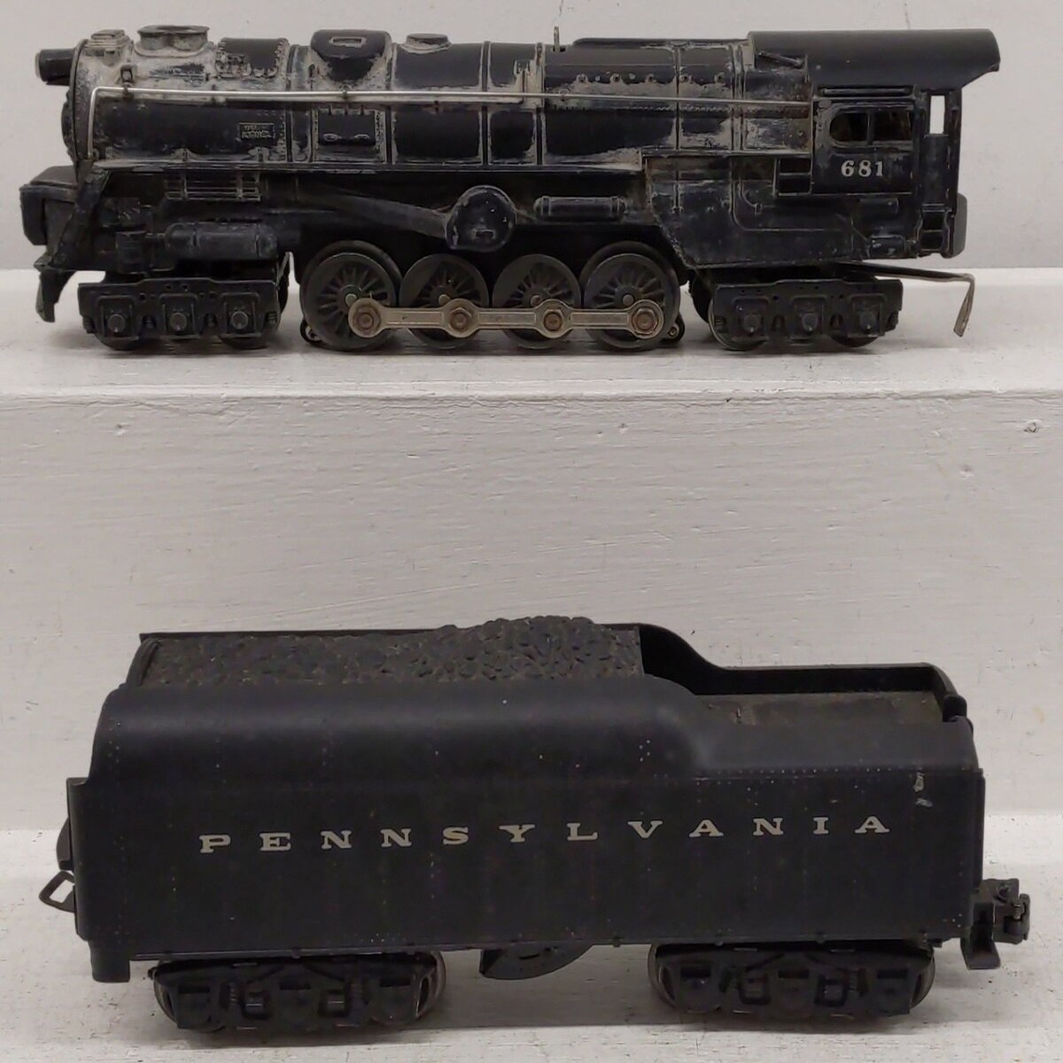 Lionel 681 Vintage O 6-8-6 Diecast S2 Steam Turbine Loco w/2671W Tender VG