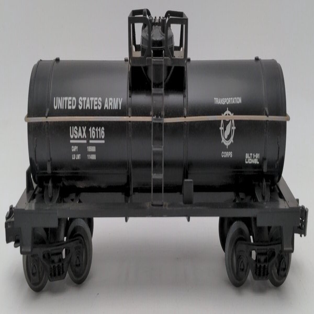 Lionel 6-16116 O Gauge U.S. Army Transportation Corps Single Dome Tank Car EX