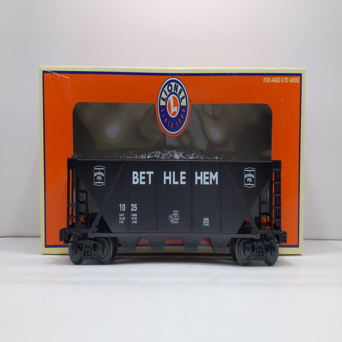 Lionel 6-16454 O Gauge Bethlehem Steel 2-Bay Hopper #1025 LN/Box