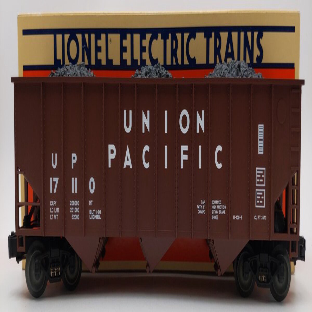Lionel 6-17110 O Gauge Union Pacific 3-Bay Hopper #17110 with Coal Load LN/Box