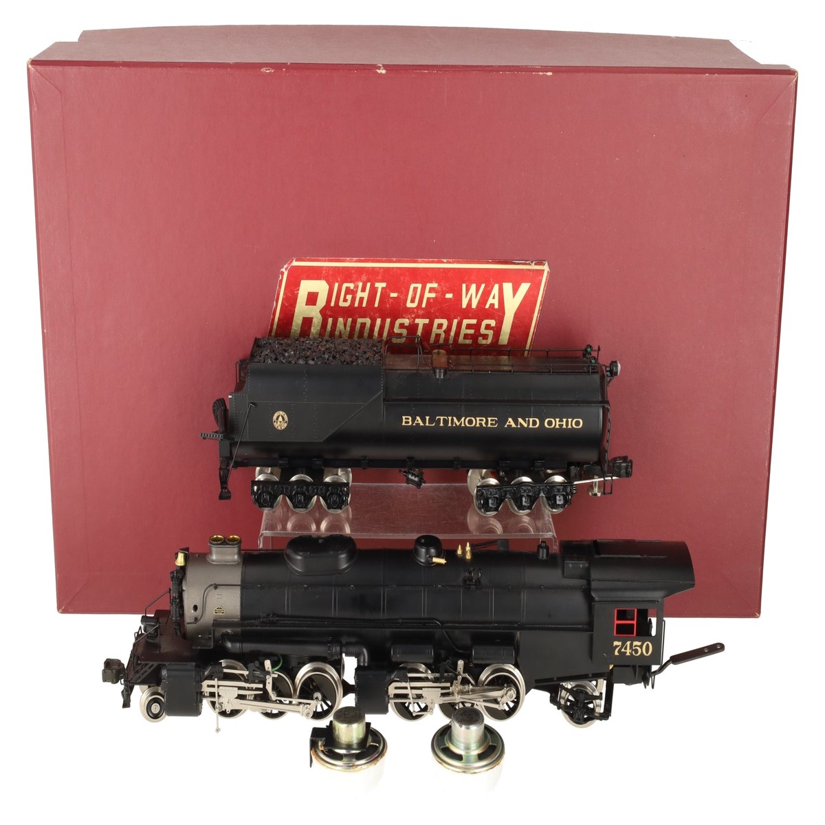 Right-of-Way 5001 O Scale BRASS B&O KK2 2-6-6-2 Steam Locomotive & Tender #7450 EX/Box