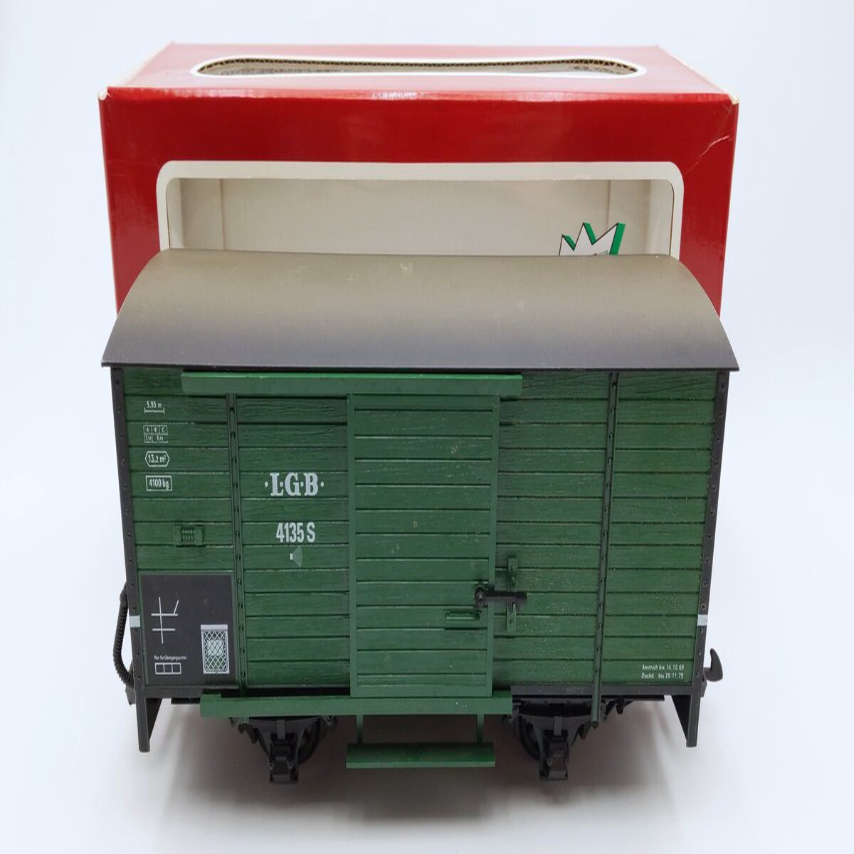 LGB 41352 G Gauge Steam Sound Boxcar EX/Box