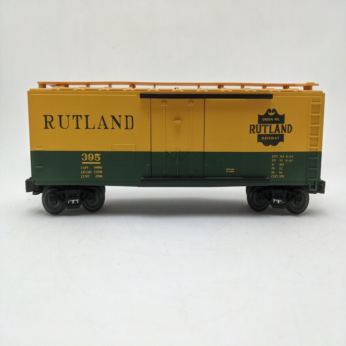 Lionel 6-19552 O Gauge Rutland Industrial Reefer Car #395 EX
