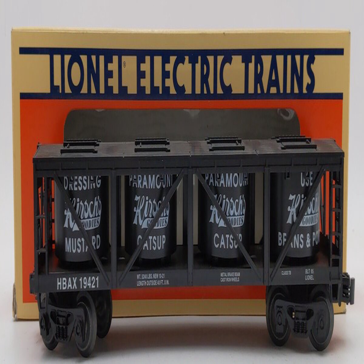 Lionel 6-19421 O Gauge Hirsch's Brothers Vat Car EX/Box