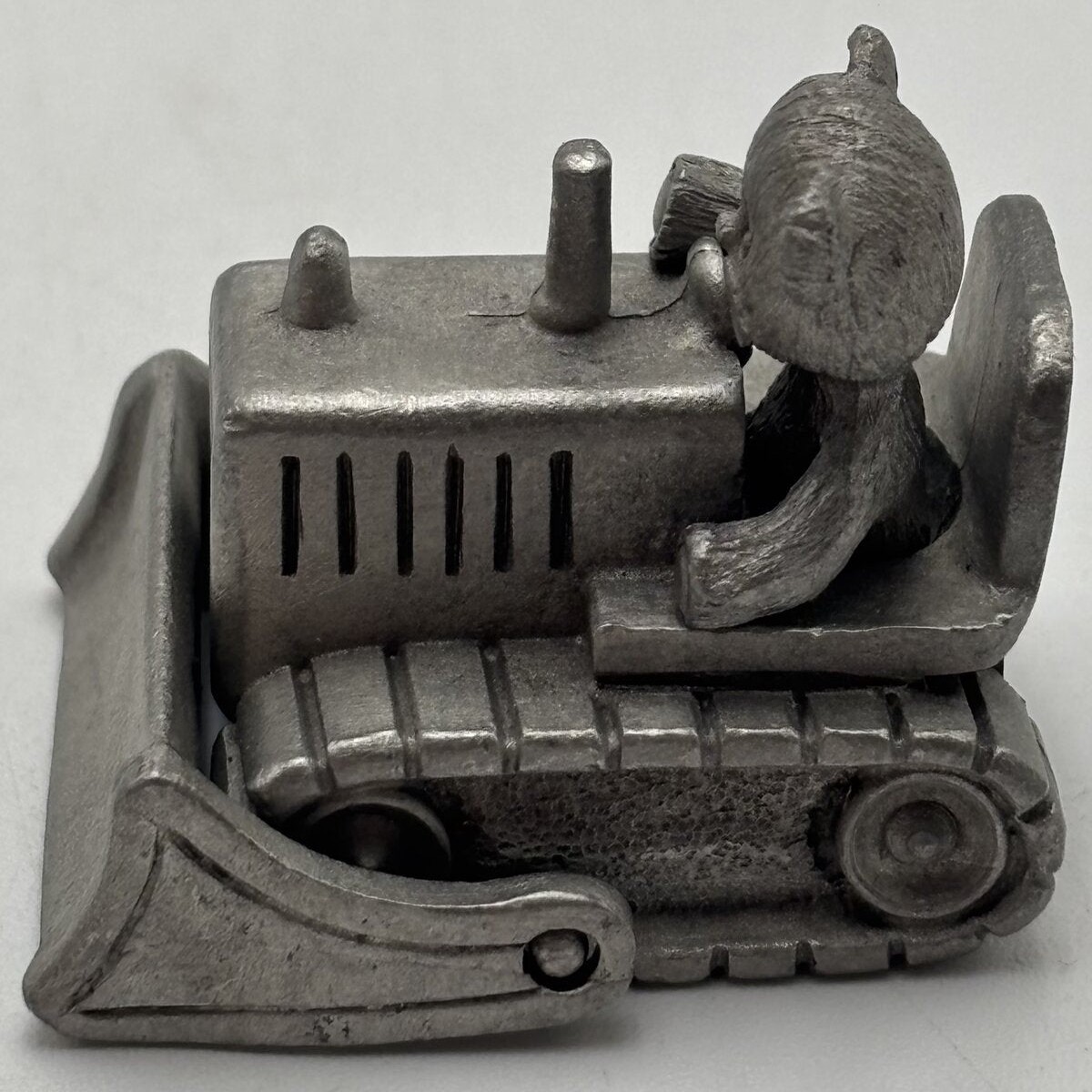 Spoontiques PP692 1:100 Teddy Bear Driving A Dozer Pewter Cast EX