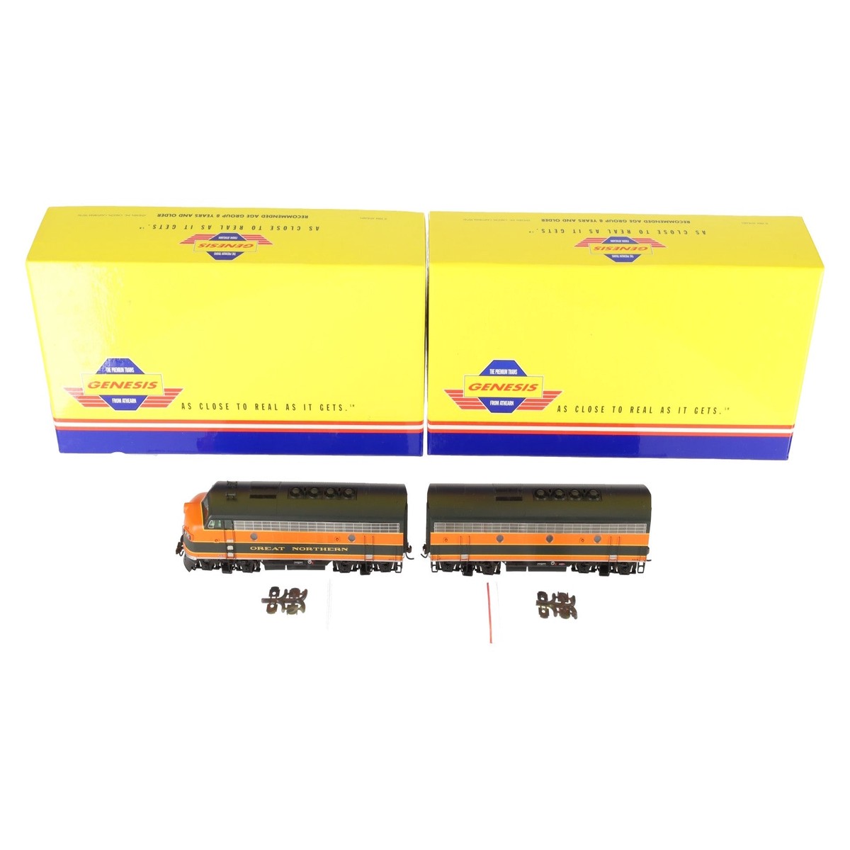 Athearn G2627 HO Scale Great Northern F-3AB Phase 4 Diesel Locomotive Set LN/Box