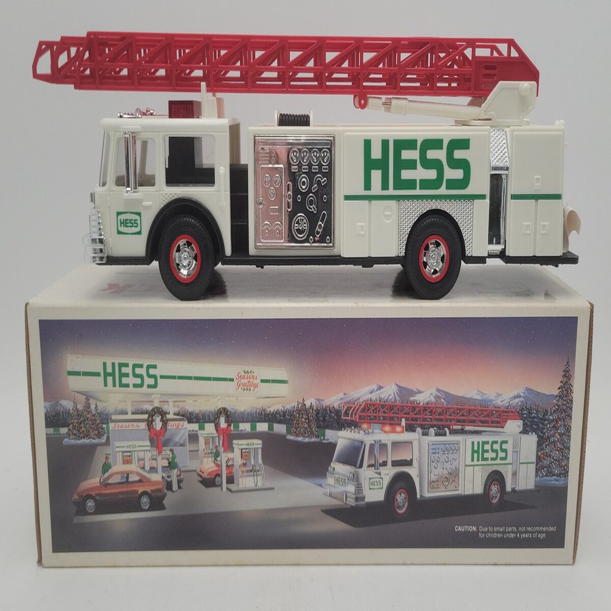 Hess 1989 Toy Fire Truck W/Dual Sound Siren EX/Box