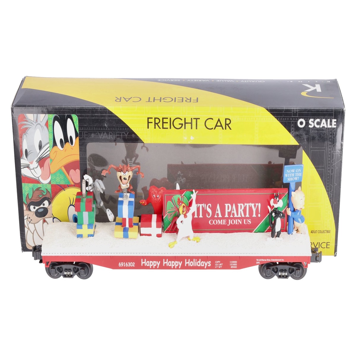 K-Line K691-6302 O Gauge Looney Tunes Holiday Operating Flatcar LN/Box