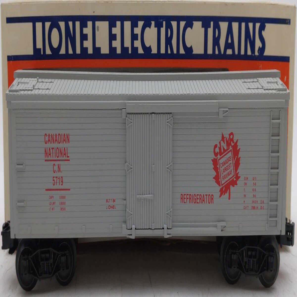 Lionel 6-5719 O Gauge Canadian National Woodside Reefer Car #5719 LN/Box
