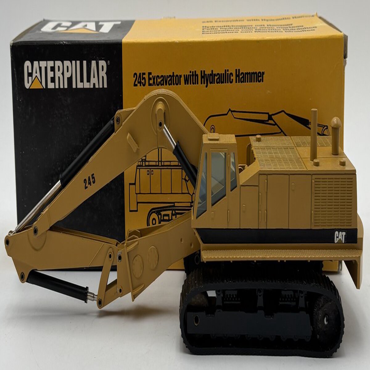 NZG 377 1:50 Scale Caterpillar 245 Excavator w/ Hydraulic Hammer EX/Box