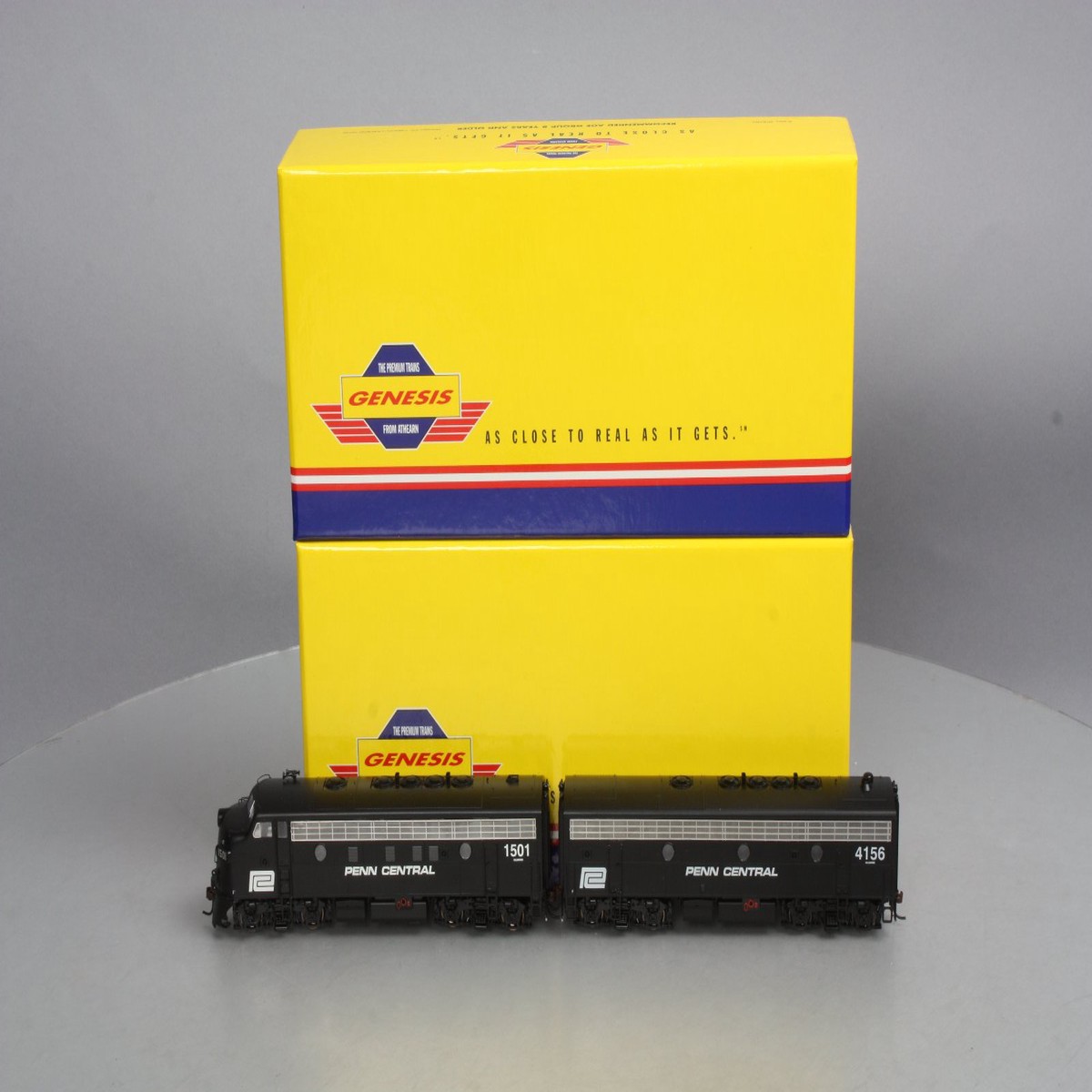 Athearn G22057 HO Penn Central De-Skirted F7A/F7B Diesel Locomotive #1501, #4156 LN/Box