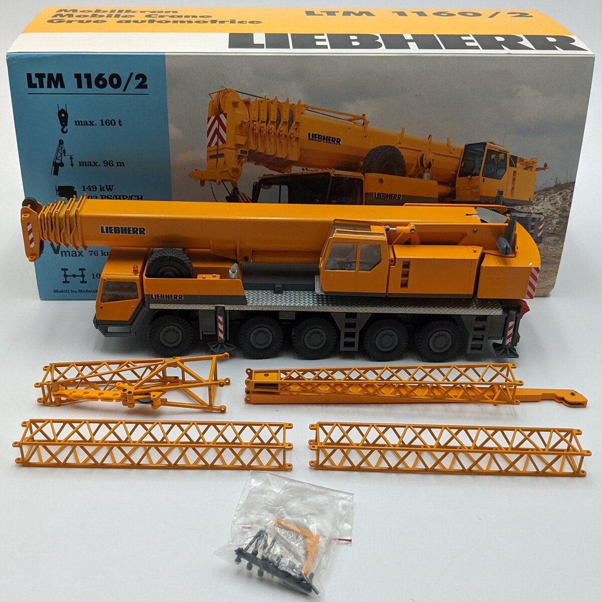Conrad 2090 1:50 Scale Diecast Liebherr LTM 1160/2 Mobile Crane VG/Box