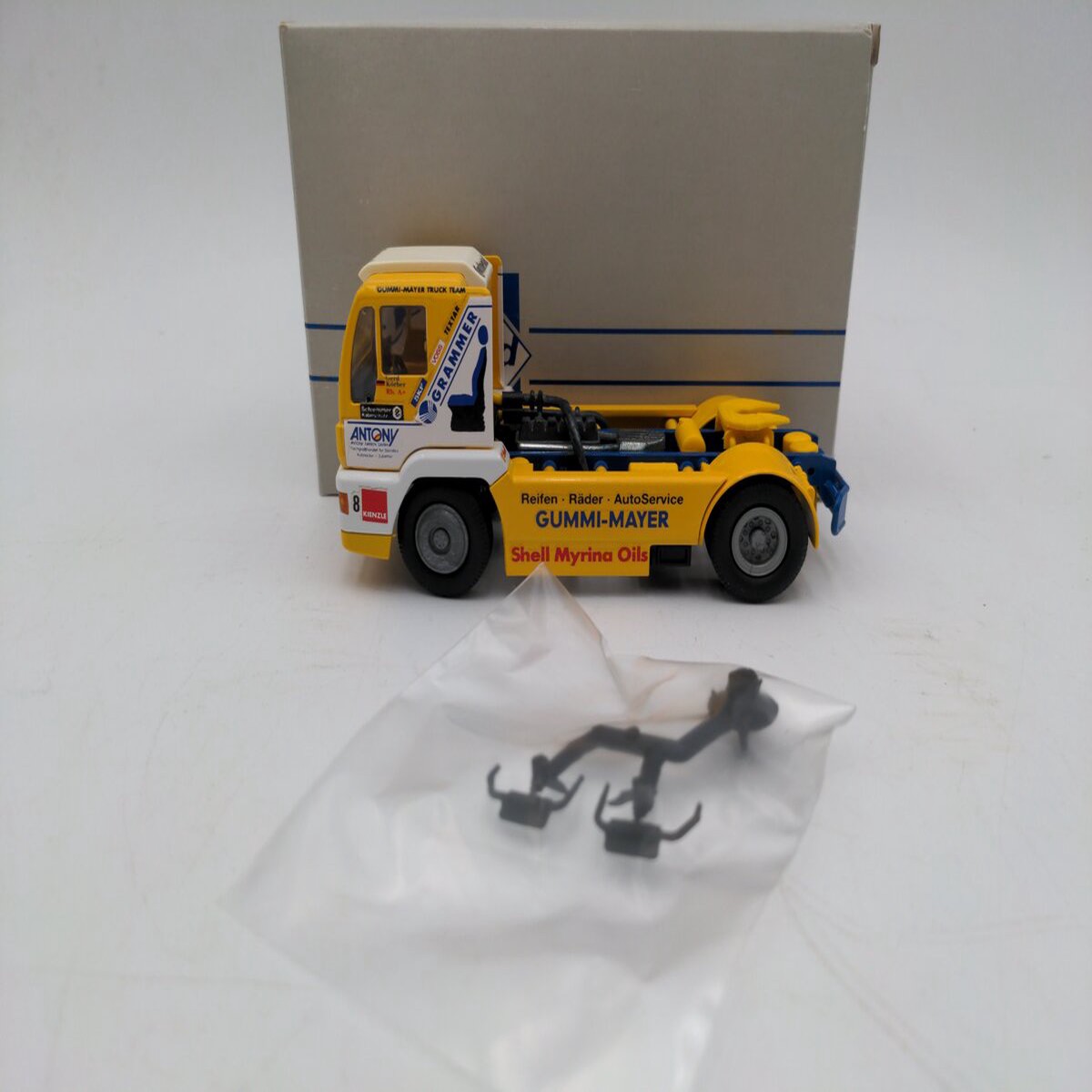 Conrad 6000 1:50 Scale Diecast Race Truck Yellow Shell Gummi-Mayer VG/Box
