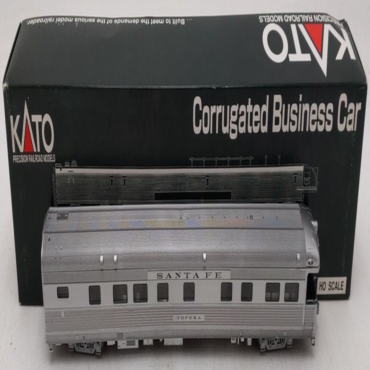 Kato 35-6005 HO Scale Santa Fe "Topeka" Corrugated Business Car EX/Box