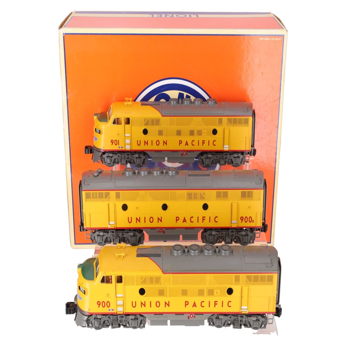 Lionel 6-24552 O Gauge Union Pacific F3 ABA Diesel Locomotive Set #900/900B/901 EX/Box