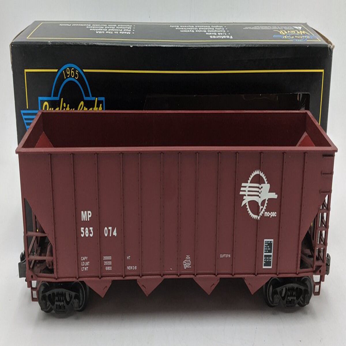 Weaver U4909L O Gauge MO-PAC 4-Bay High Side Hopper Car LN/Box