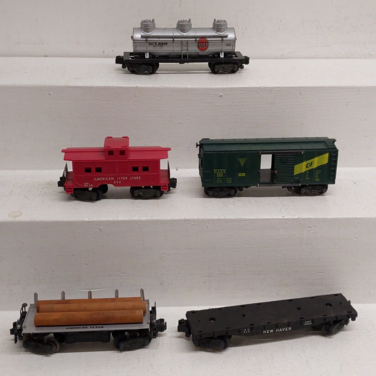 American Flyer S Gauge Vintage Assorted Freight Cars #806 #926 #928 #922 [5] VG