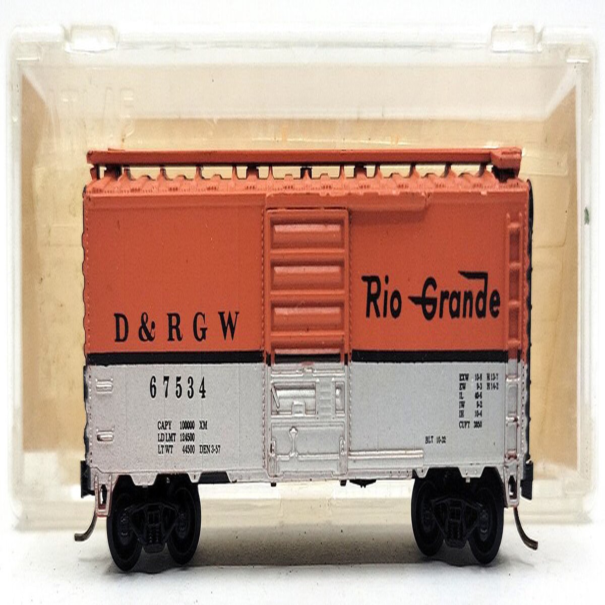 Atlas 3423 N Scale D&RGW 40' Boxcar #67534 EX/Box