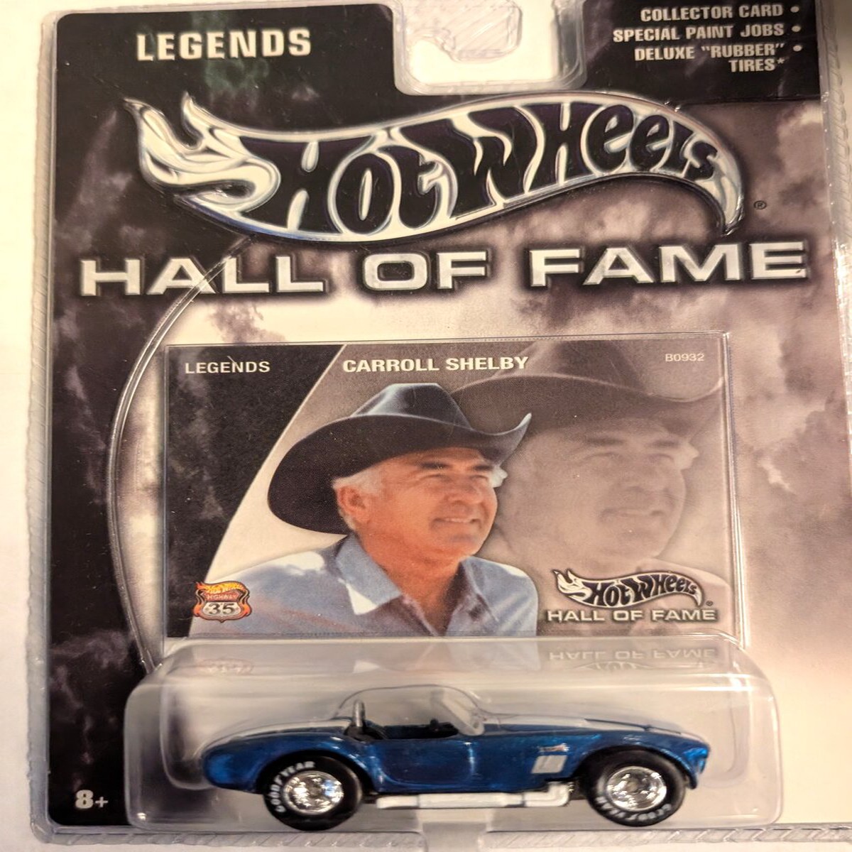 Hot Wheels 0831 1:87 Diecast Legends Hall of Fame Carroll Shelby Cobra 427 S/C