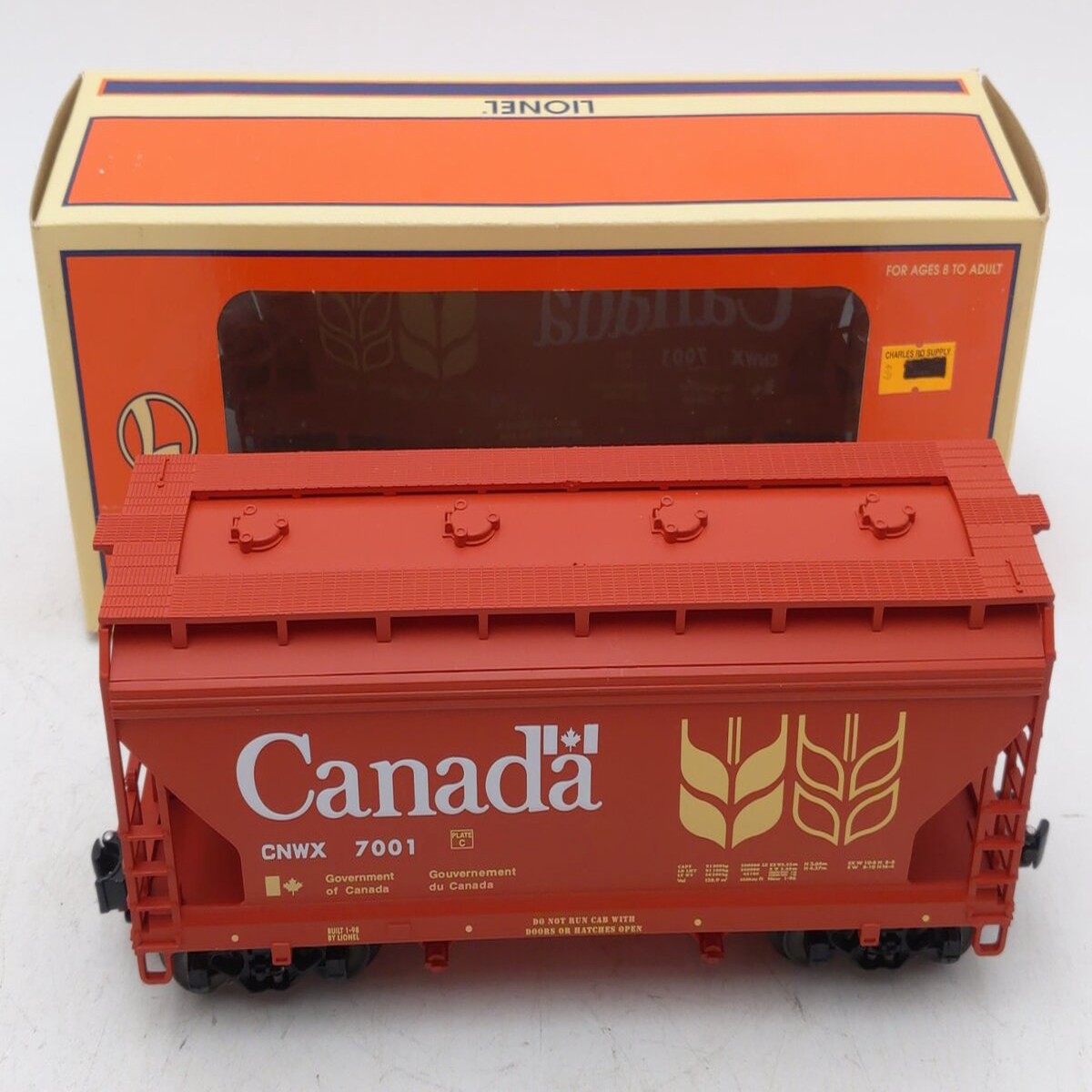 Lionel 6-17012 O Government du Canada ACF 2-Bay Covered Hopper #7001 LN/Box