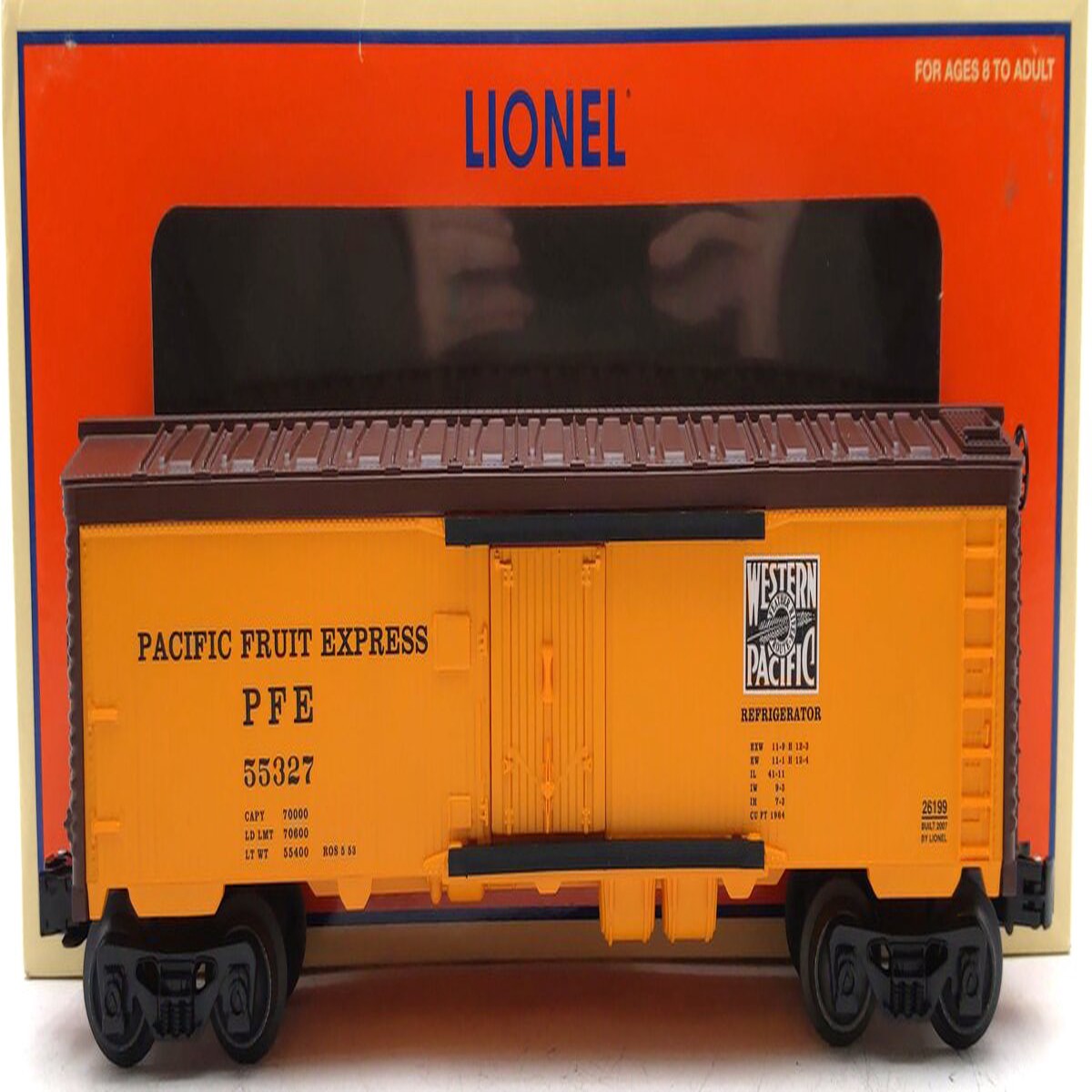 Lionel 6-26199 O Gauge Western Pacific Refrigerator Car #55327 LN/Box
