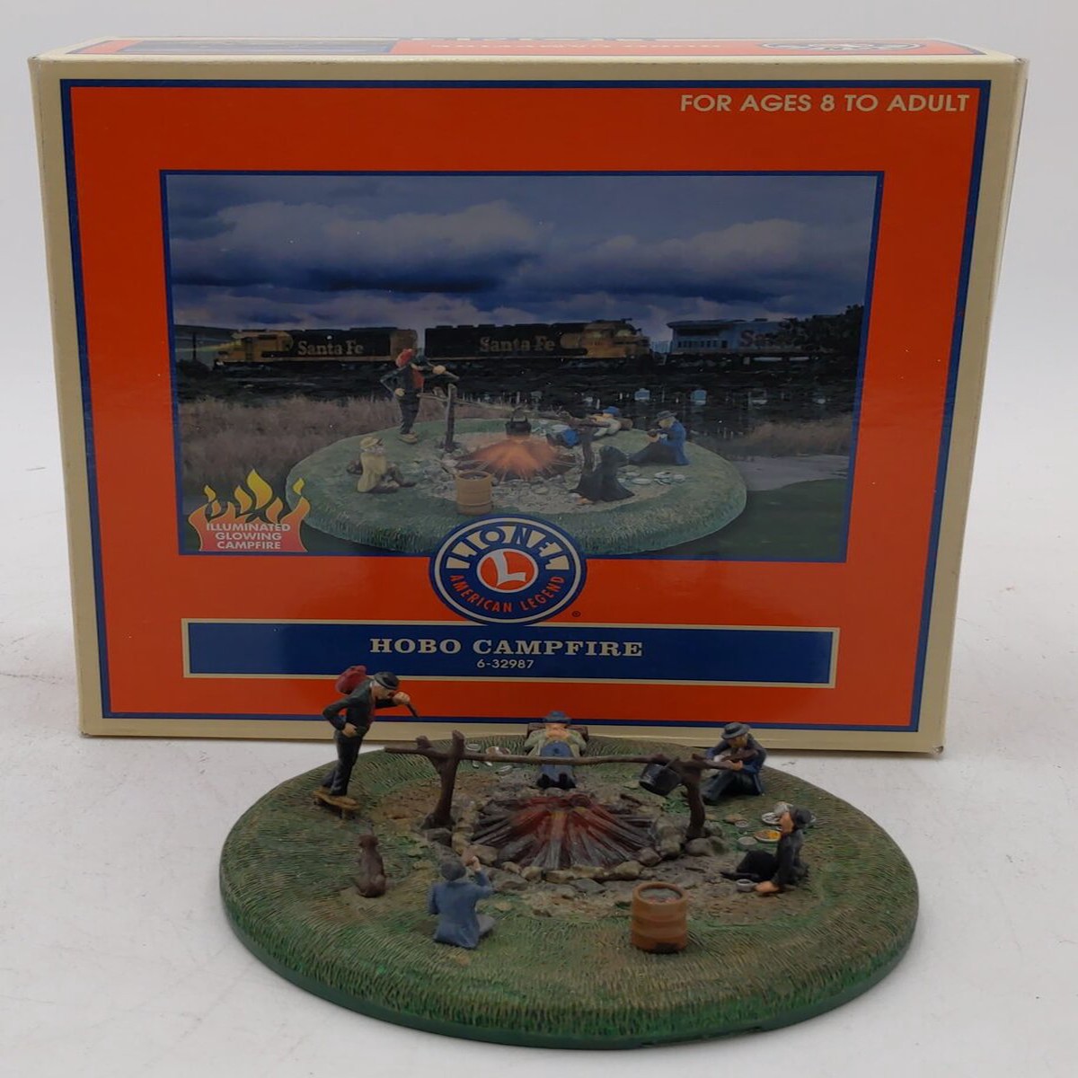 Lionel 6-32987 O Gauge Illuminated Hobo Campfire LN/Box