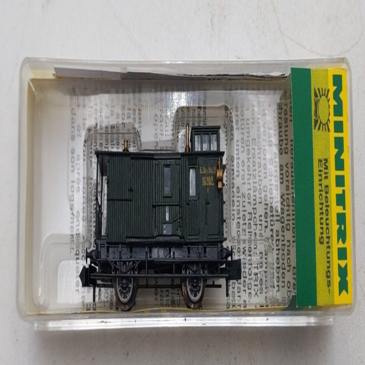 Trix 13200 N Scale DB K.Bay Caboose Car #16202 LN/Box