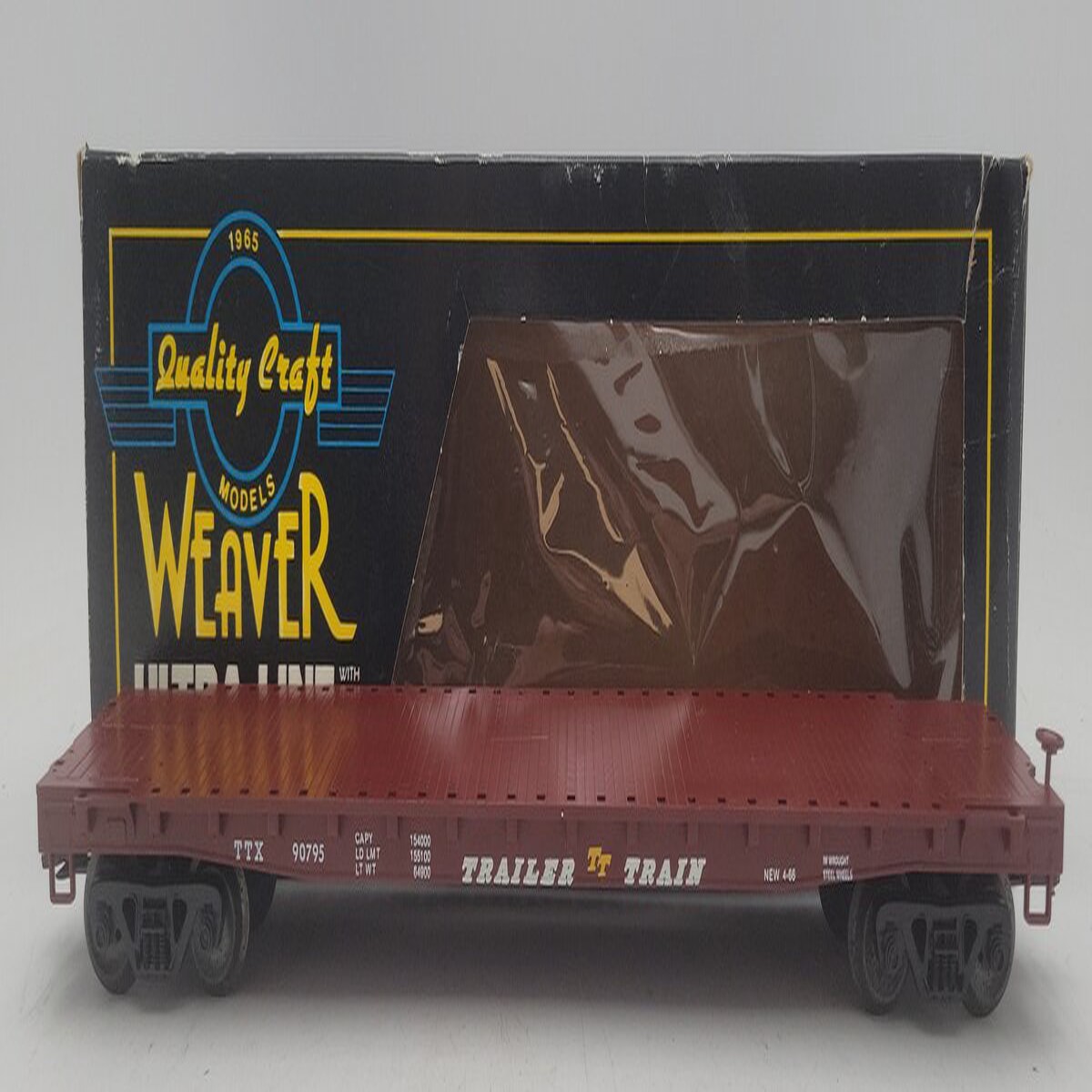 Weaver 4079 TTX Hi Rail 50' Flatcar #90795 (3 Rail) EX/Box