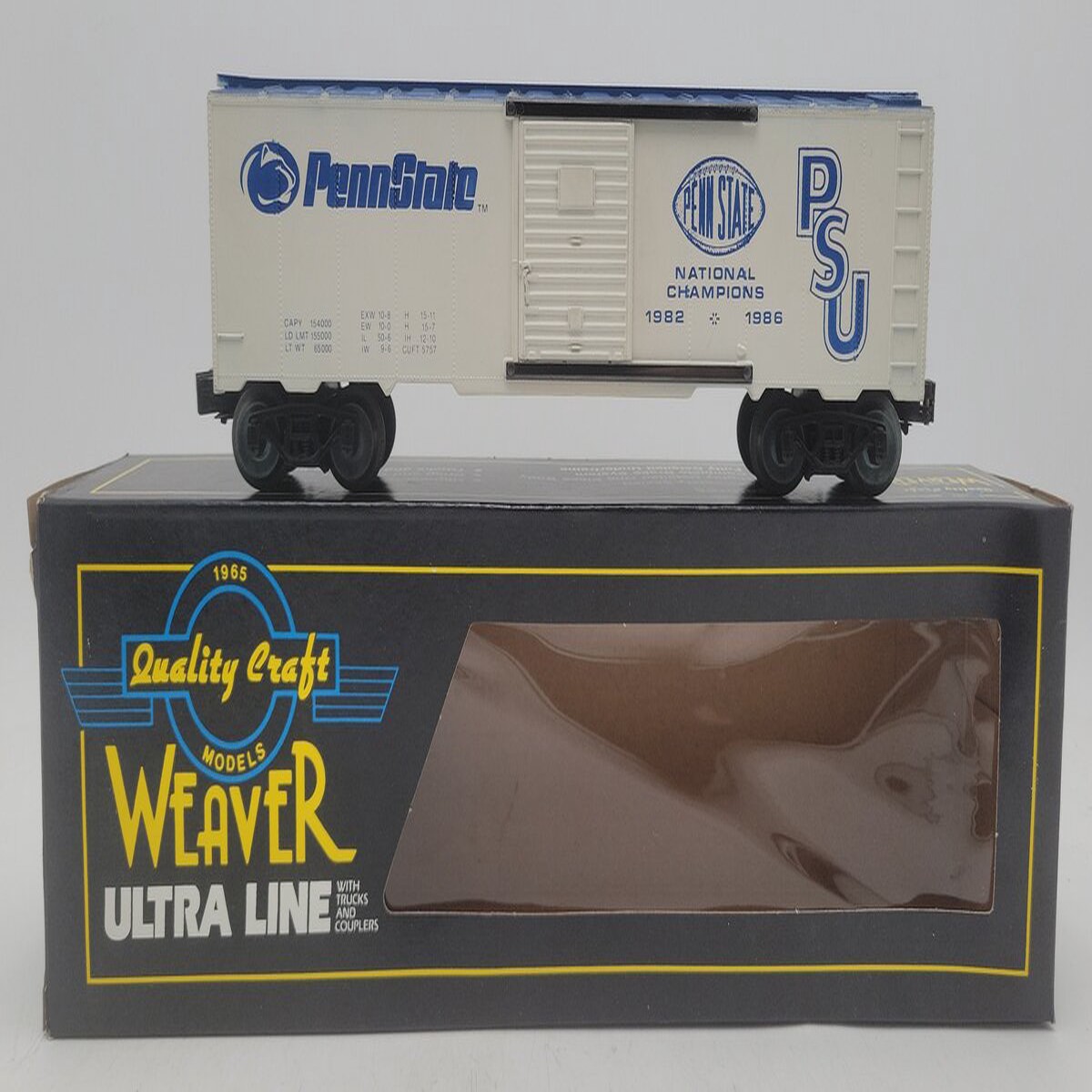 Weaver O Gauge Penn State Steel Sided Boxcar (3-Rail) EX/Box