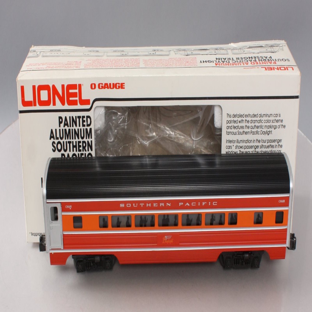 Lionel 6-9592 O Gauge Southern Pacific Daylight Aluminum Passenger Car EX/Box