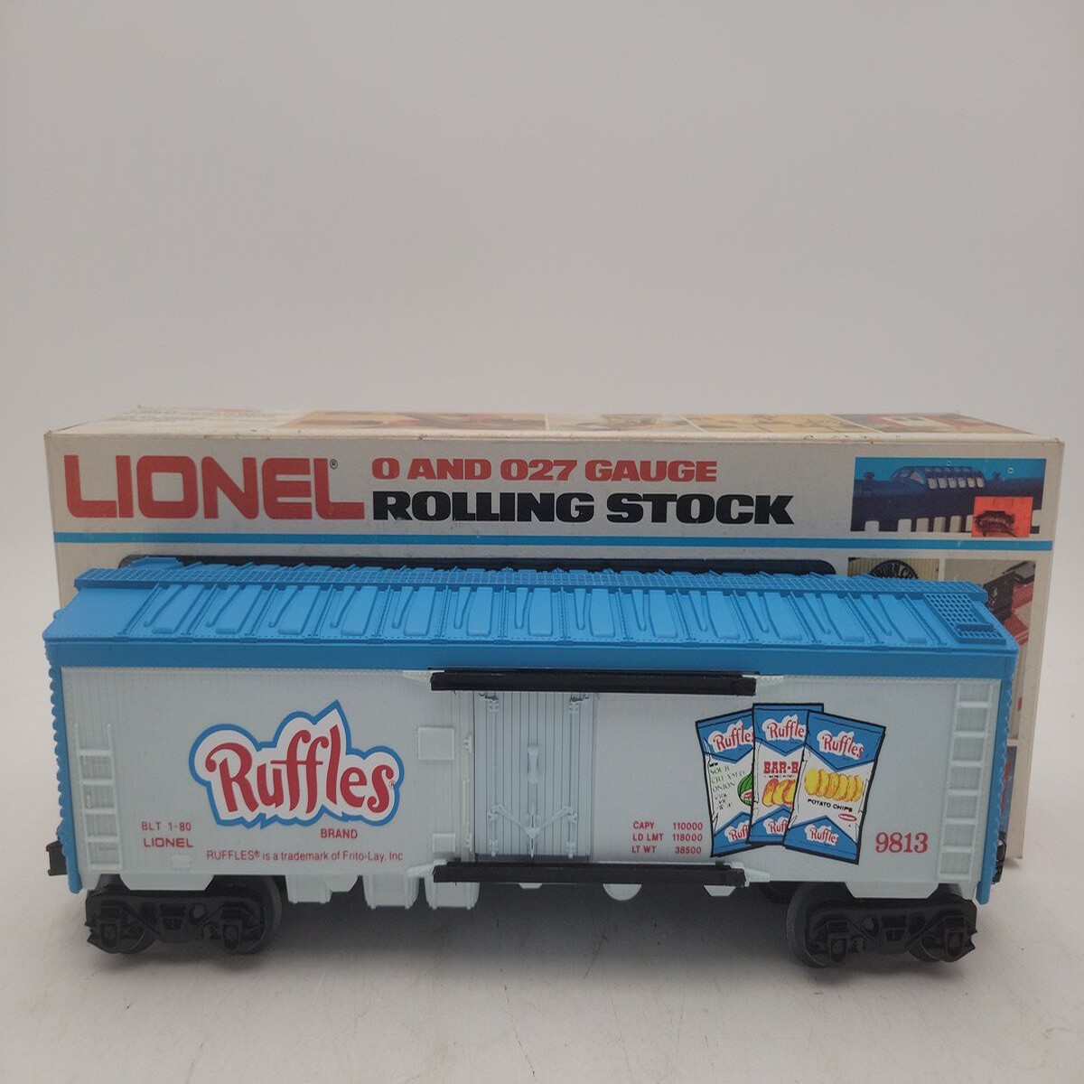 Lionel 6-9813 O Gauge Ruffles Potato Chips Billboard Reefer Car #9813 VG/Box