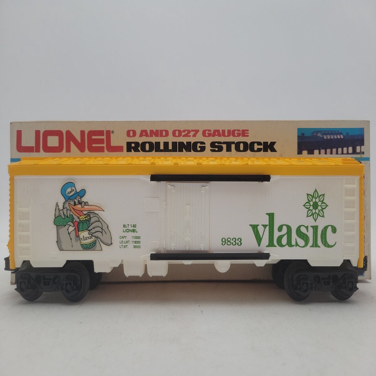 Lionel 6-9833 O Gauge Vlasic Pickles Billboard Reefer Car #9833 EX/Box