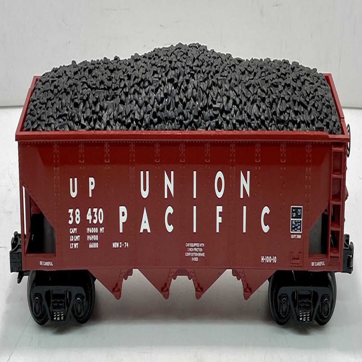 MTH 30-7521C O Gauge Union Pacific4-Bay Hopper #38430 EX