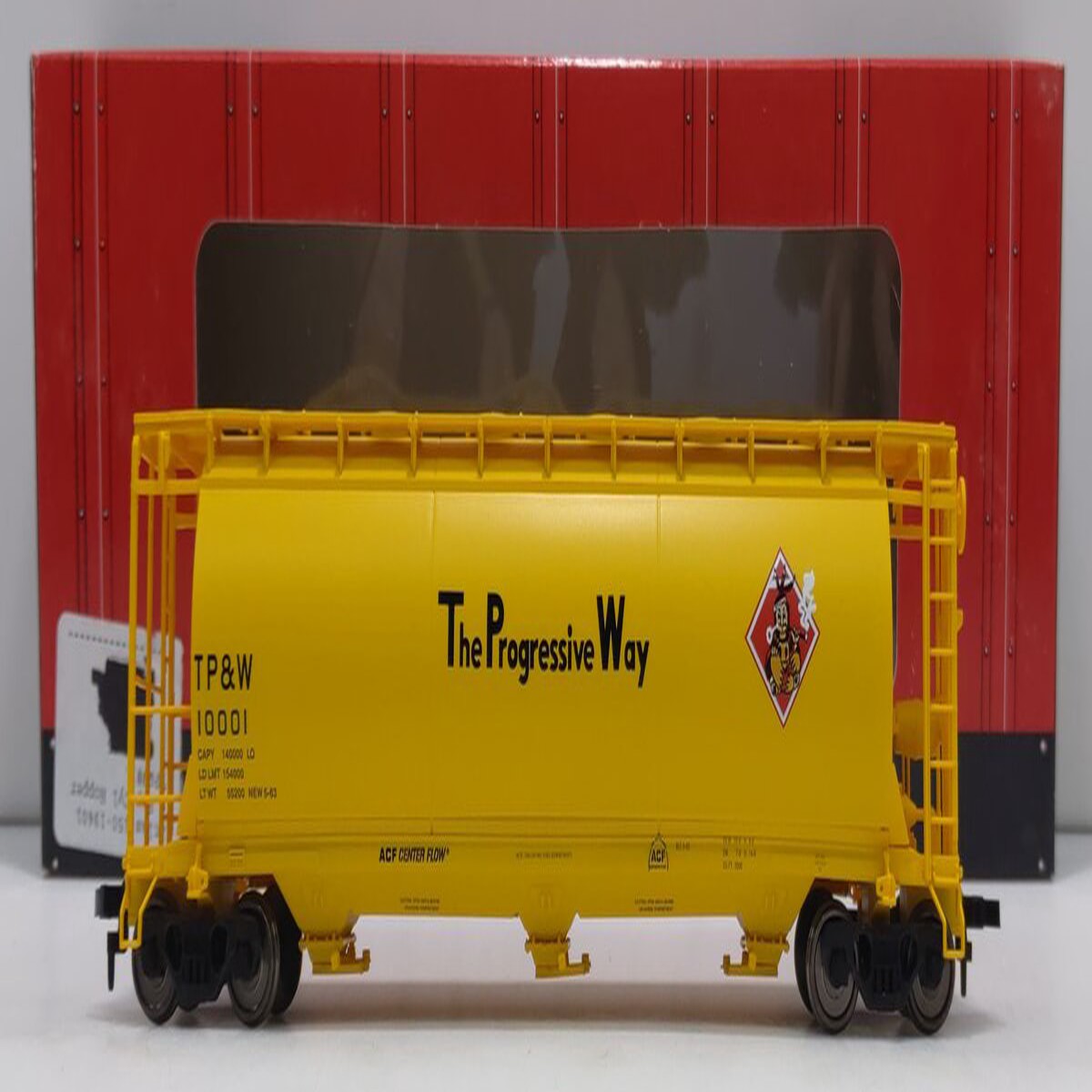 Atlas 1940-1 HO TP&W ACF 3-Bay Cylindrical Hopper #10001 LN/Box